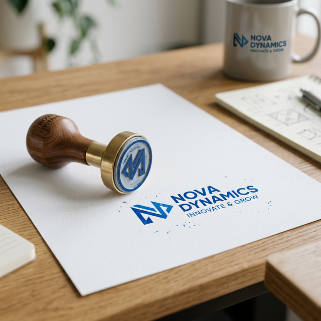 Carimbo personalizado com logotipo da empresa