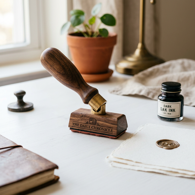 Carimbo de madeira personalizado